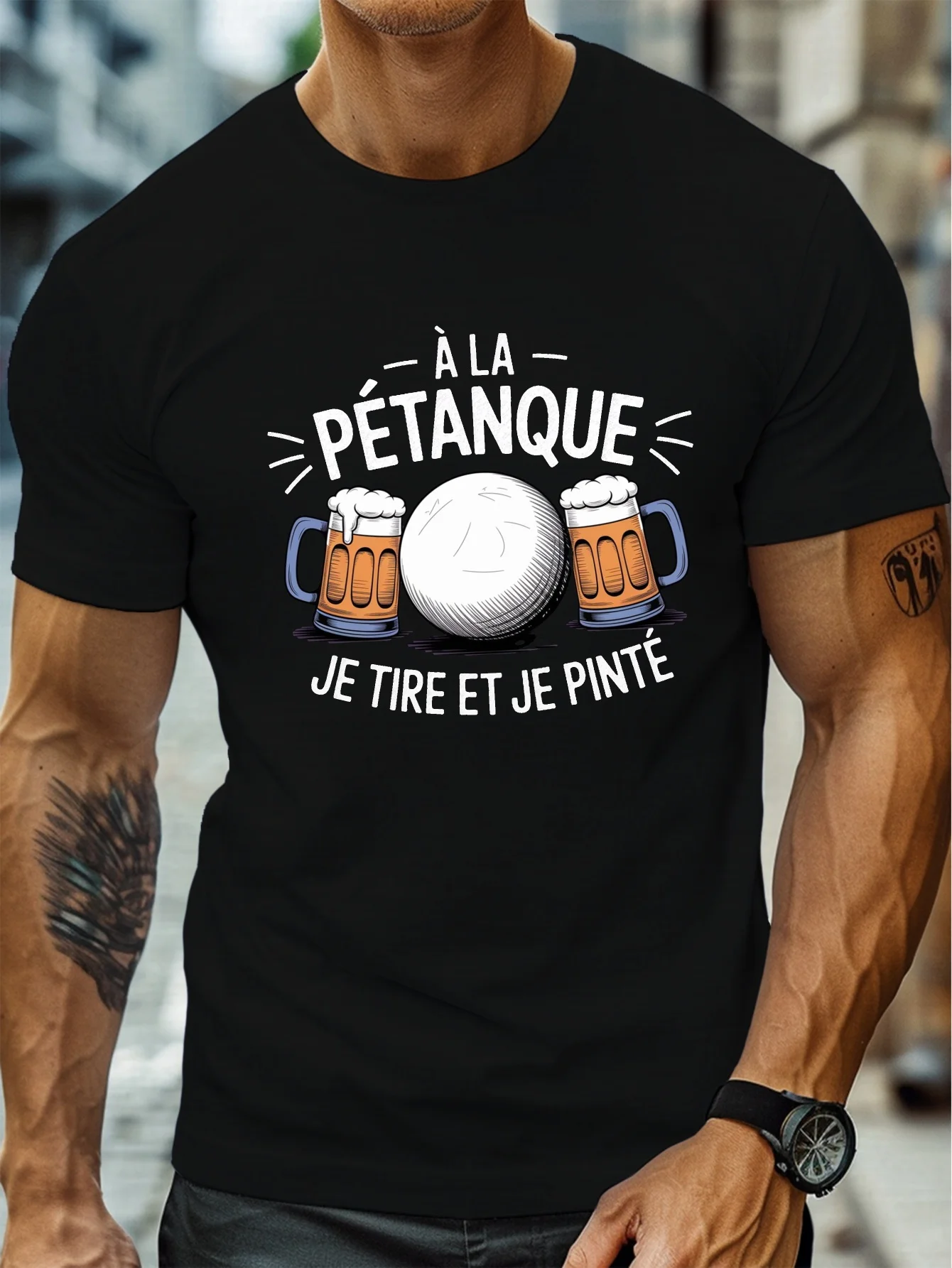 Party Games Quotes - Camiseta Gráfica Divertida de Petanca para