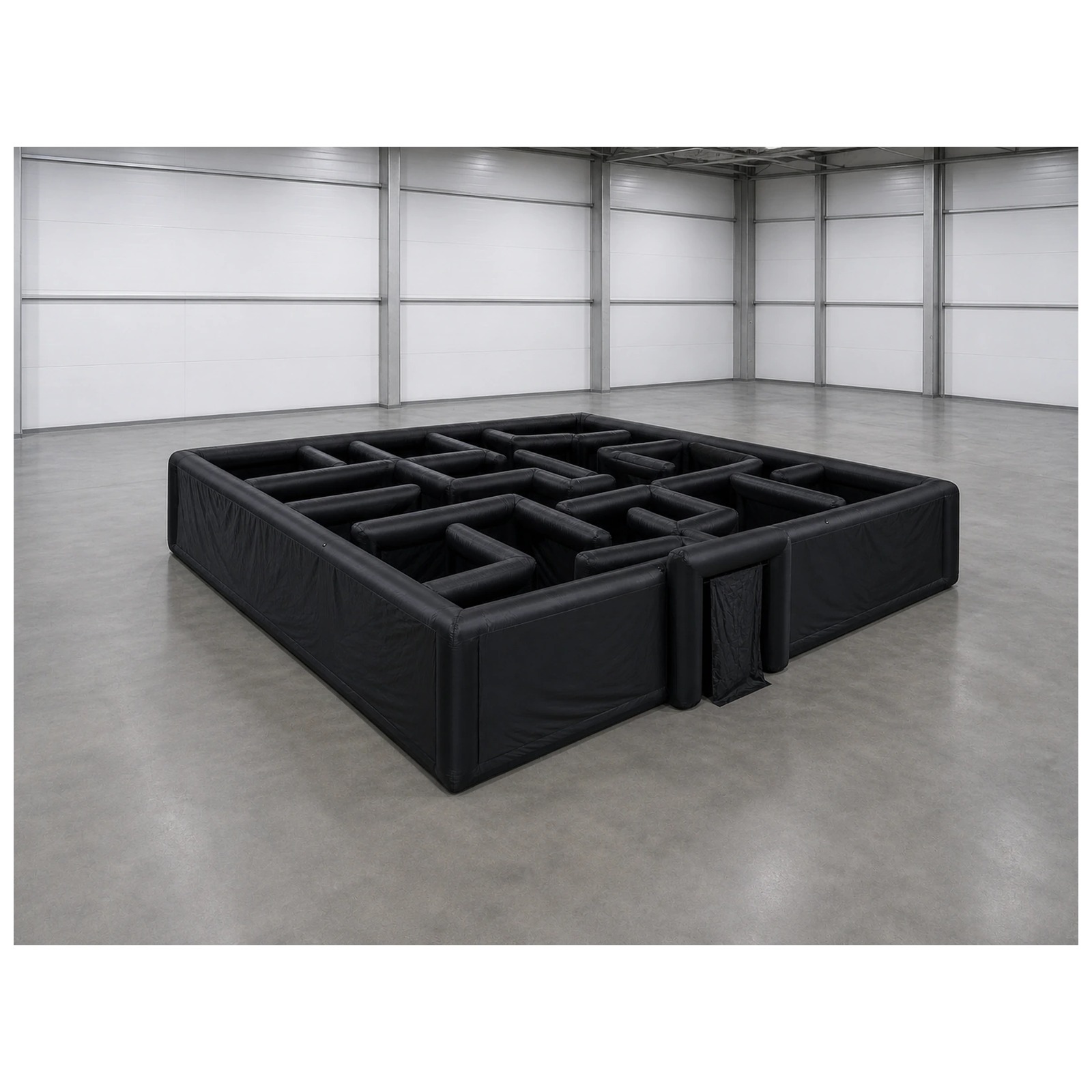 Party Games Kids - Laberinto Inflable Negro Grande y Liso