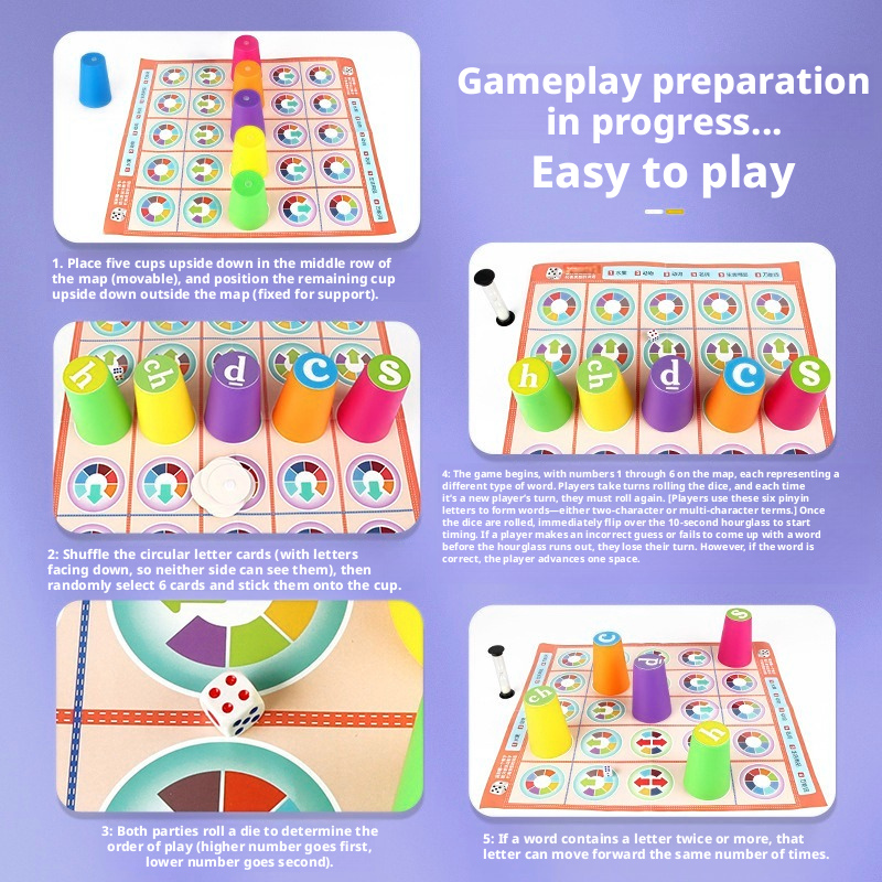 Juego de mesa chino Pinyin par - Party Games Kids Indoor reseña y precio