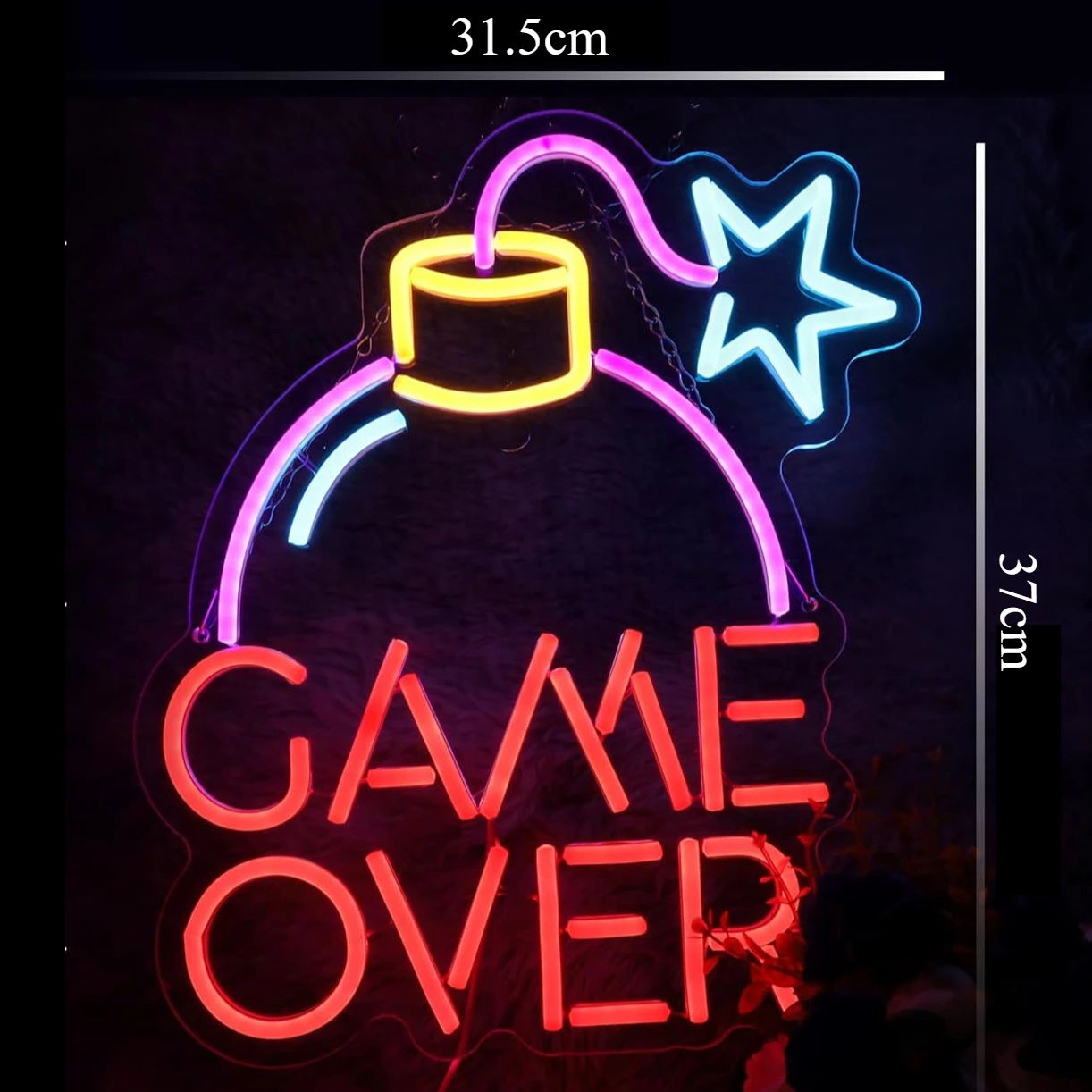 Luz LED de neón roja y rosa Ga - Party Games Stream reseña y precio