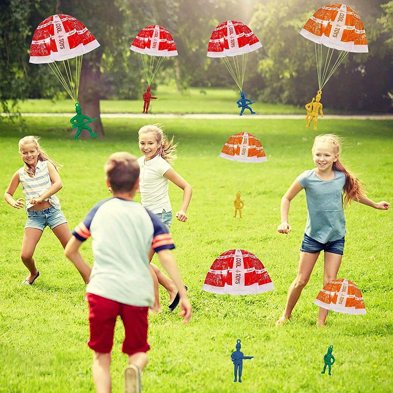 10/100 Uds juguetes de paracaí - Party Games Kids Ideas reseña y precio